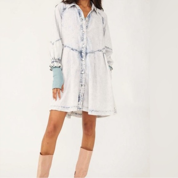 Free People Denim Dress - Picture 1 of 4